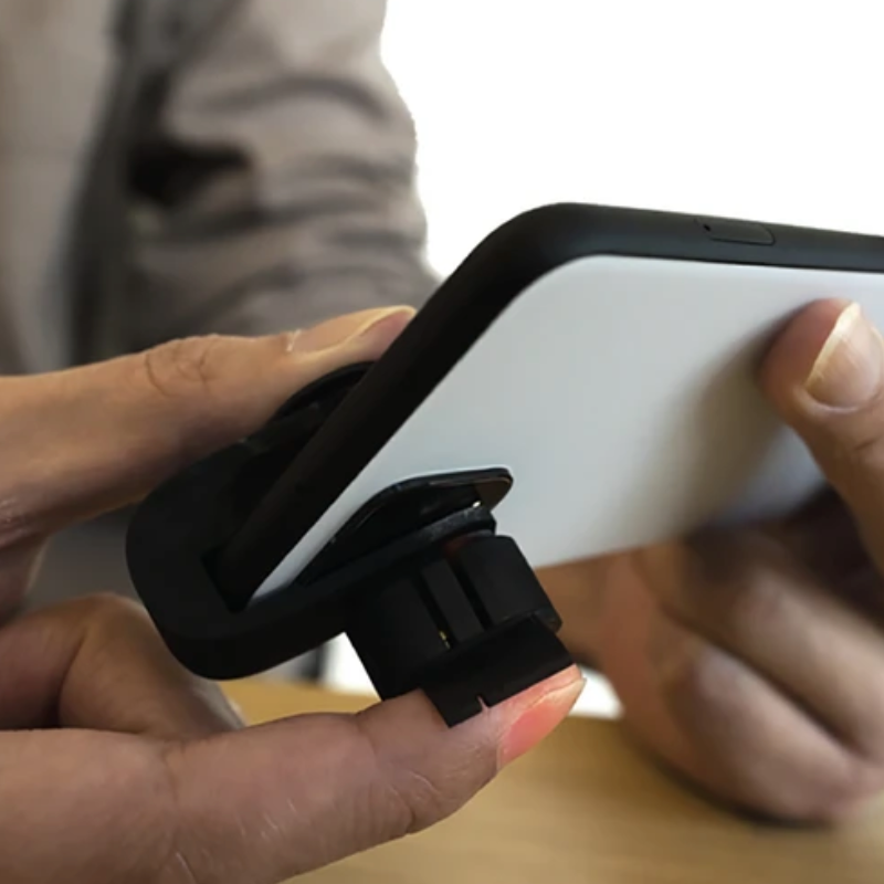 Ultra-low-cost blood-pressure monitor clips on a smartphone