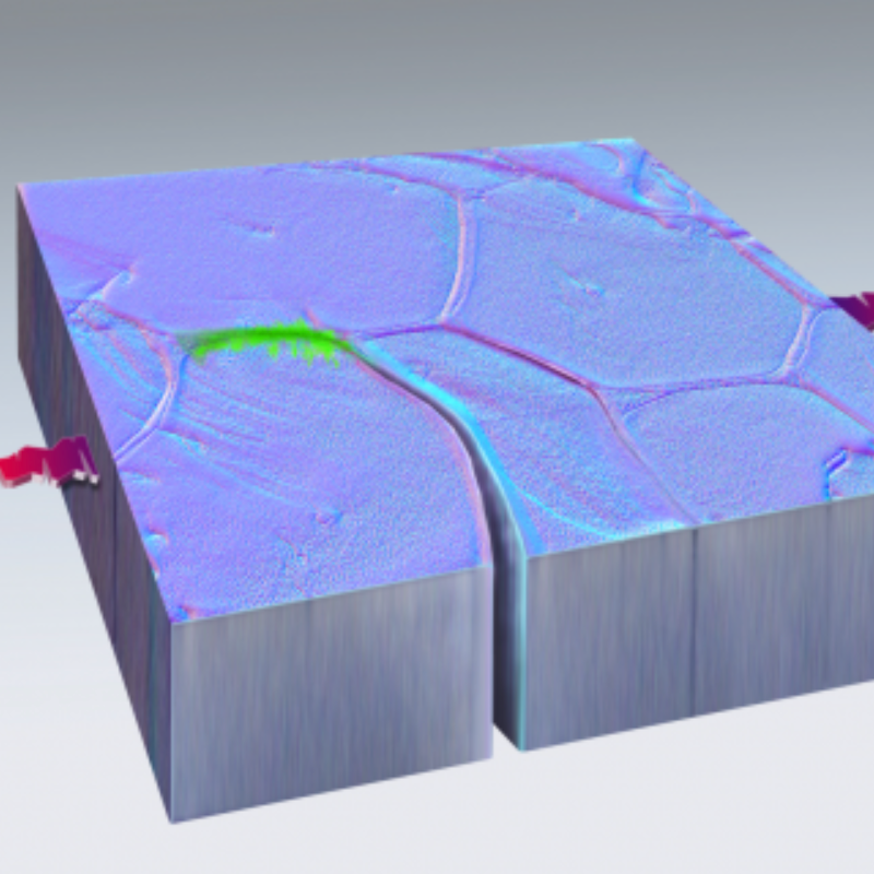 Metal cracks, then heals itself