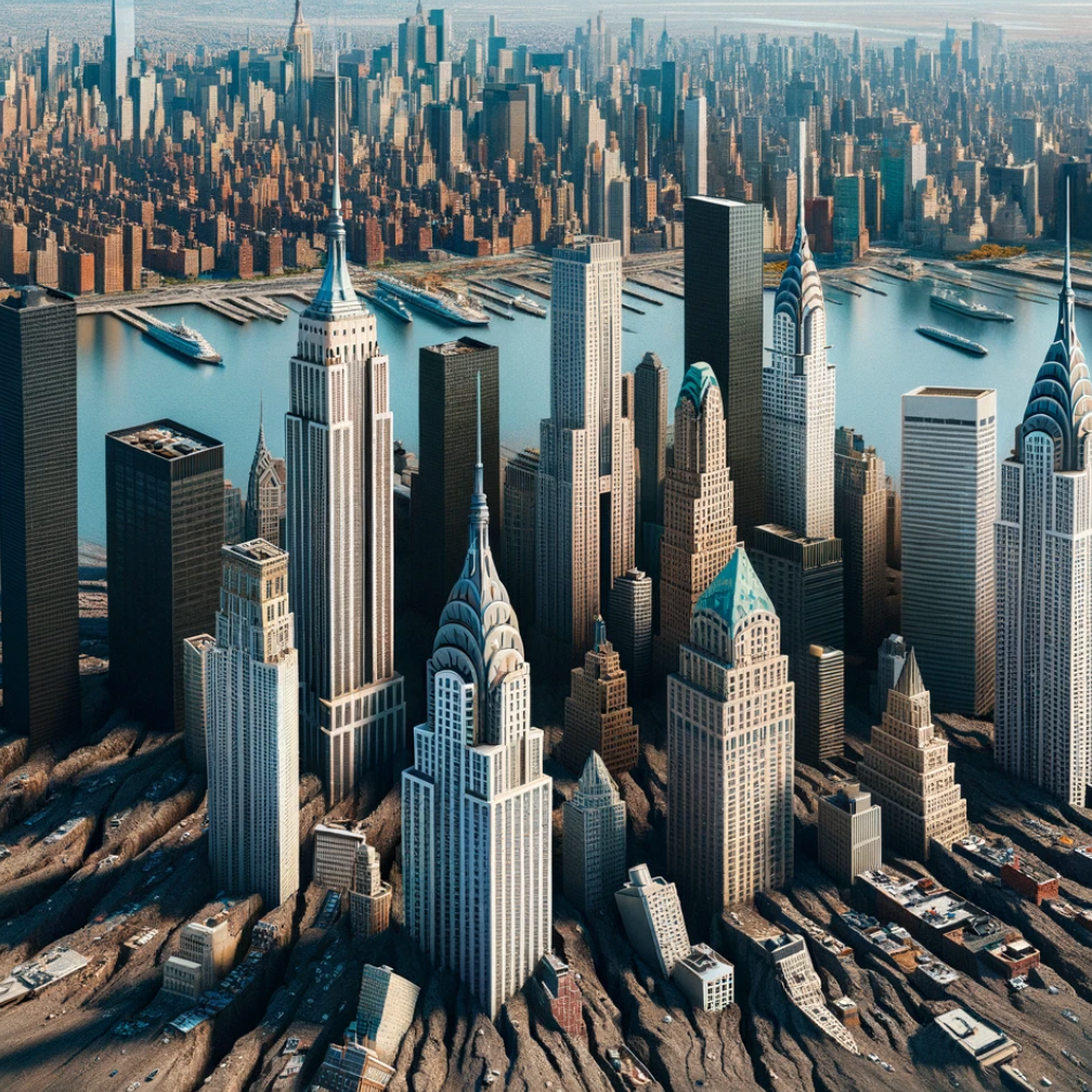 Major cities on the U.S. Atlantic coast are sinking