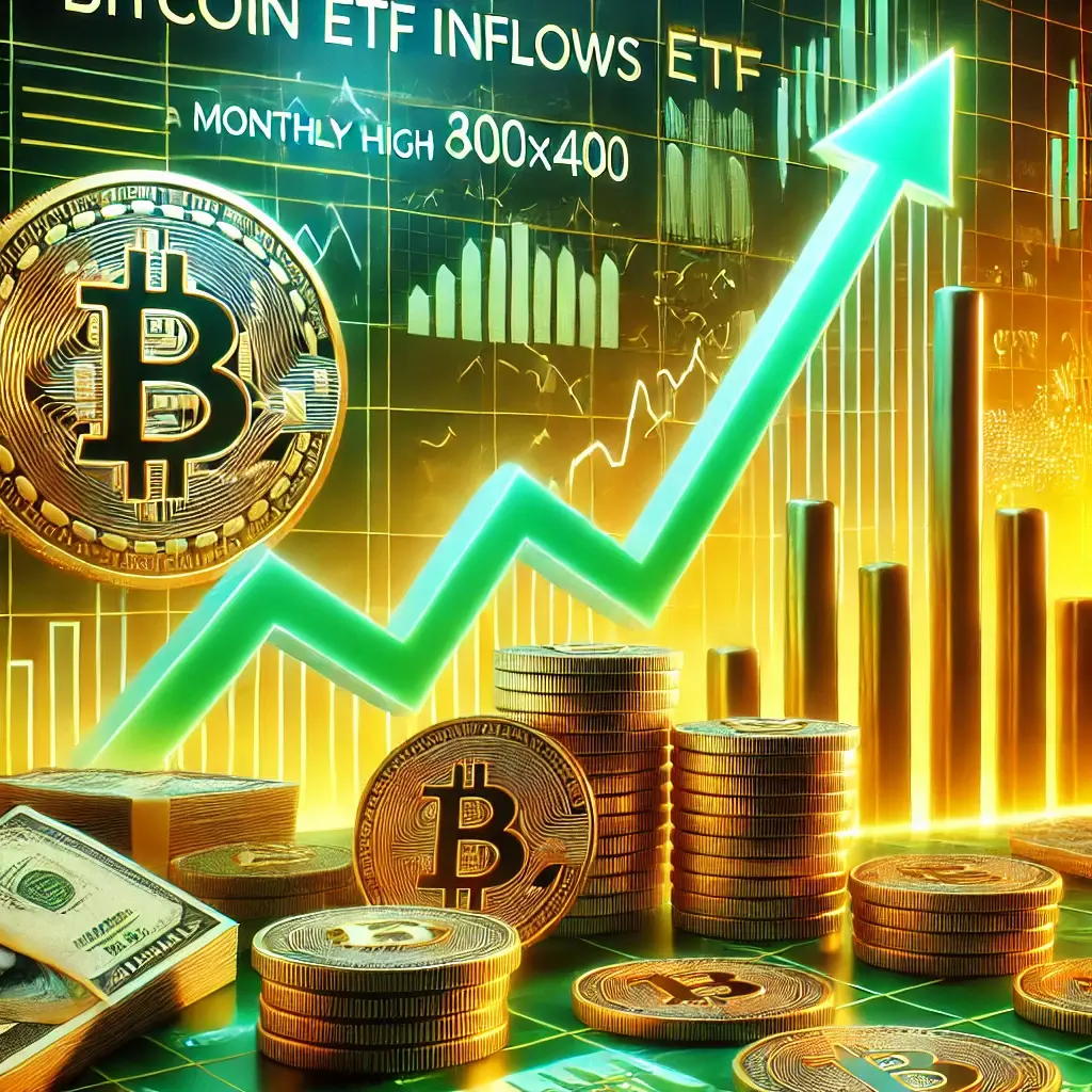 Bitcoin ETF Inflows Reaching Monthly High as Bitcoin Hovers Near $63K
