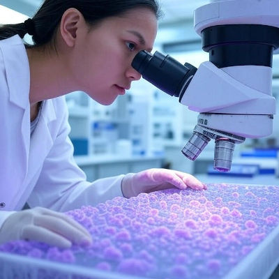 Drawing tiny patterns on living cells