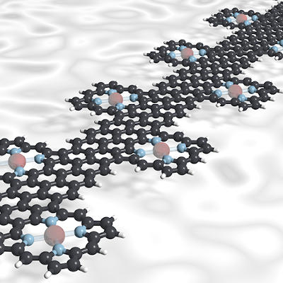 New way to link porphyrins and graphene for advanced electronics