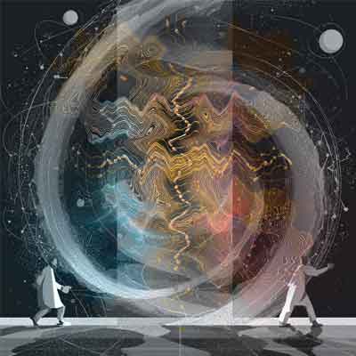 Exploring Psi with Separated Dirac‑3 Quantum Computers